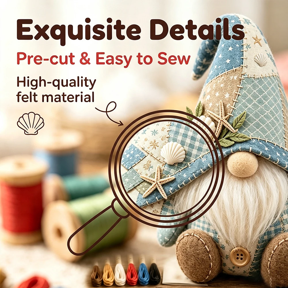 Kit da Cucito Fai-da-Te Gnomo  - Textile Sewing Kit recensione e prezzo