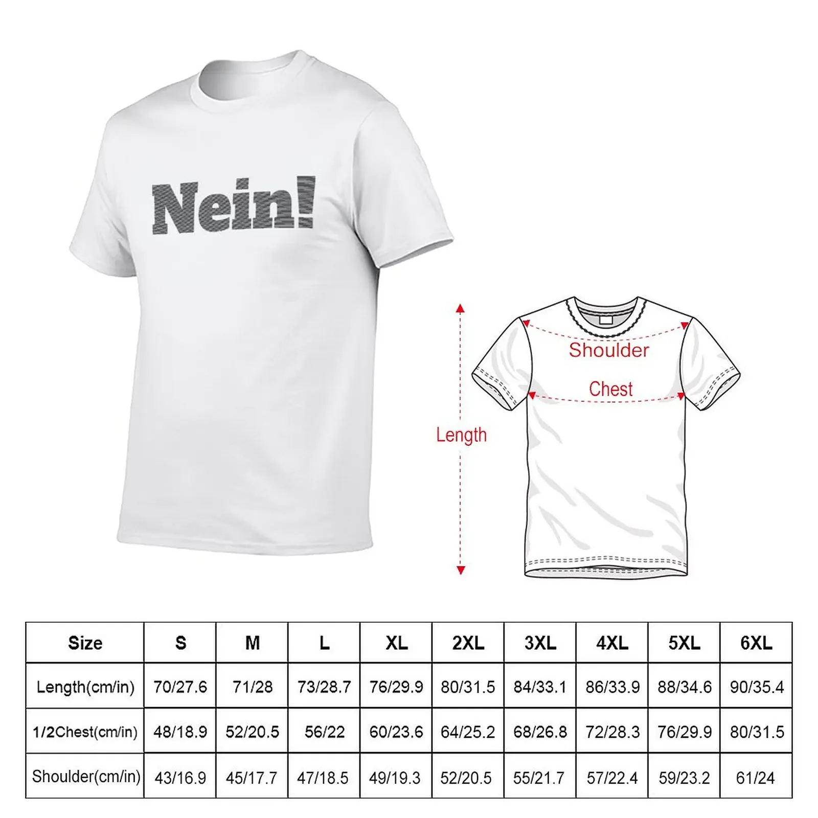 New Nein: German No (v3) T-Shirt quick-drying t-shirt T-shirt for a boy black t shirt funny t shirts mens graphic t-shirts anime