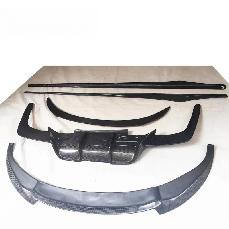Carbon Fiber Car Exterior Parts,V-Style Front Lip Diffuser,Side Skirt Extensions and Trunk Spoiler, Suitable For/M6 F06 F12 F13