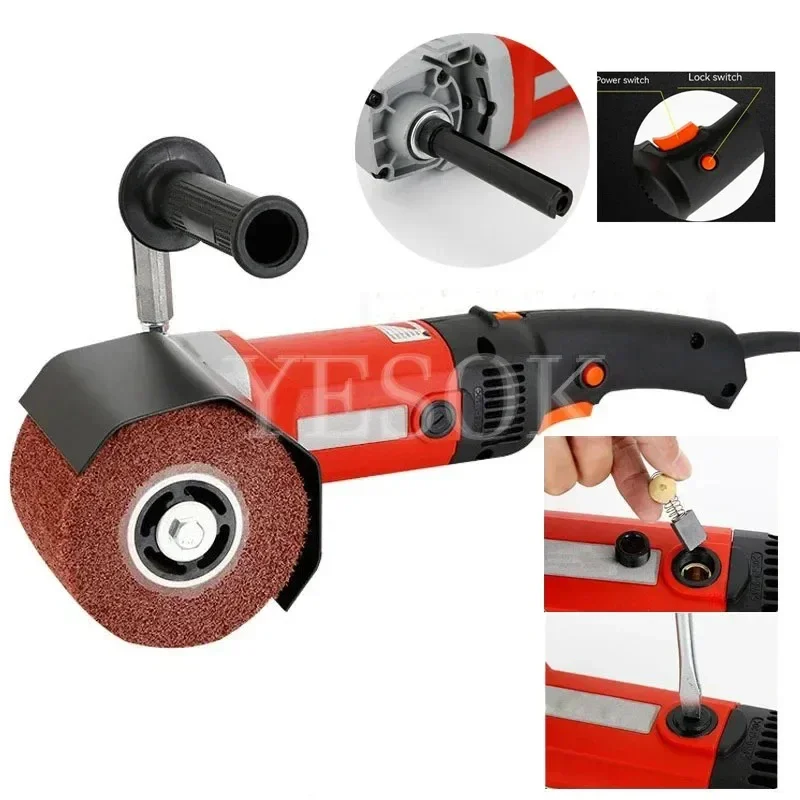 

2200W/Burnishing Polishing Machine 3000rpm/Industrial Polisher Sander Wire Drawing Machine Metal Wood Ceramic Tile Polishing