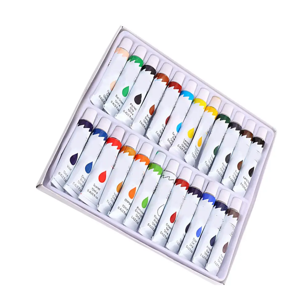 1Set Artist Acrylic Paint Set High Quality Light Weight Portable Pigment for Drawing Crafts Creative Expression Beginners