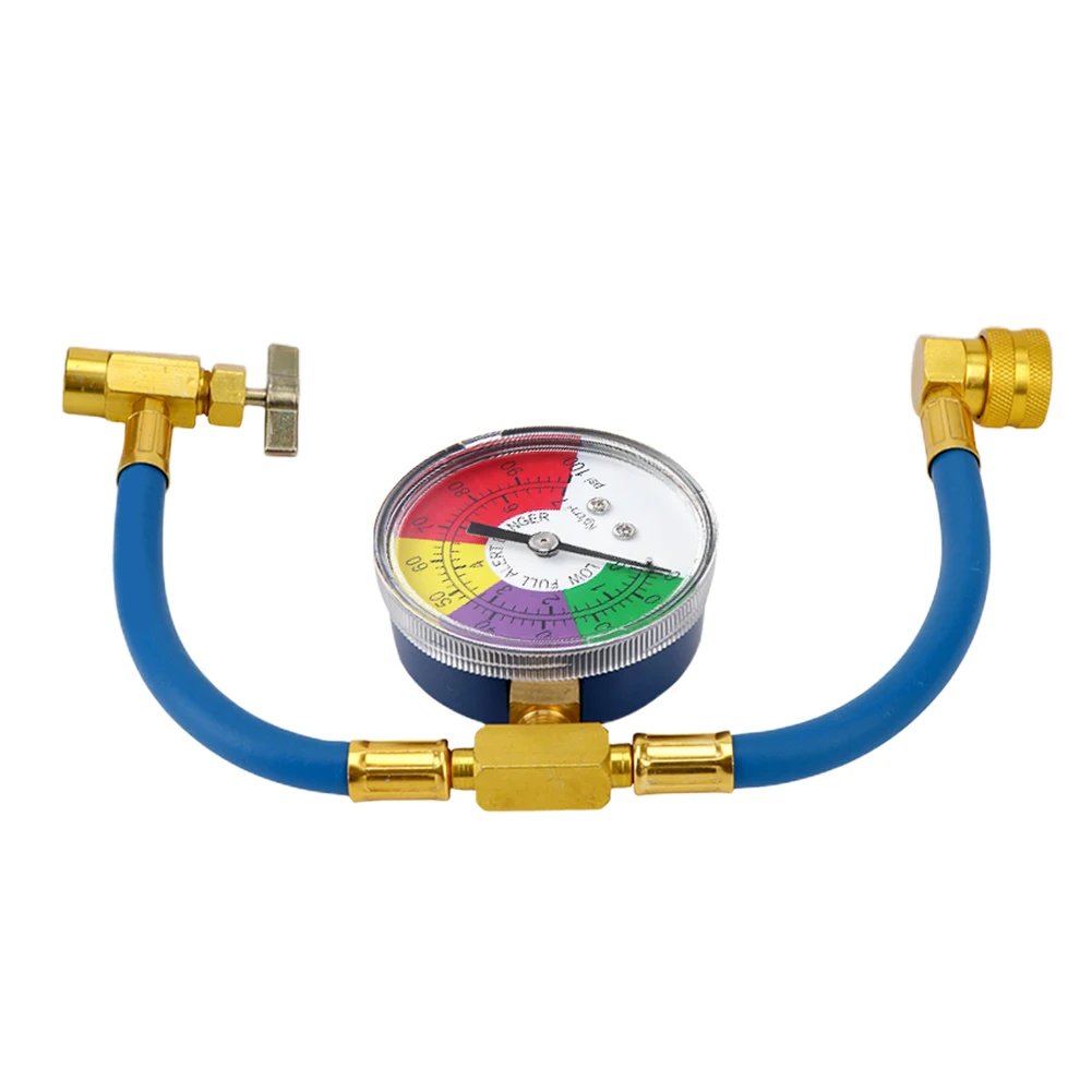 

R134A Air Conditioner Gas Cooler with Pressure Gauge Car Refrigerant Charging Pipe Refrigerant Gas Refill for Car Automobile