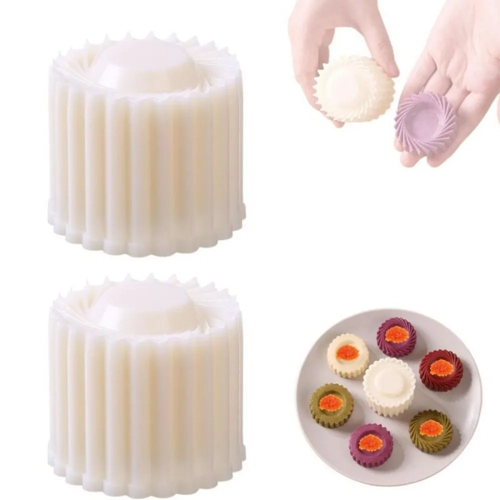 Double‑Sided Hand Press Mooncake Mold Non-Stick Flower Petal Cookie Pastry Mold Interchangeable Pattern Detachable