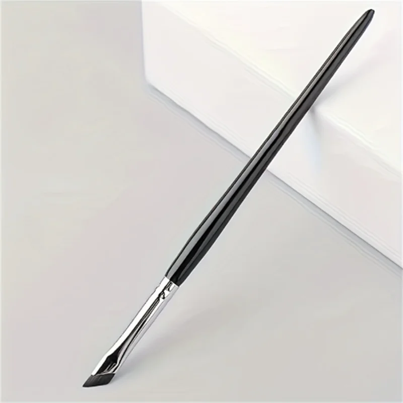 Brosse à sourcils à angle plat incliné, couteau plat, revêtement de paupière à angle incliné, brosse de contour polyvalente