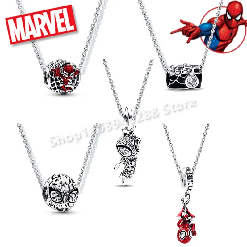 

Disney Spider Man Necklace Cute Cartoon Character Fashion Pendant Accessories Jewelry for Couple Necklace Decoration Gift