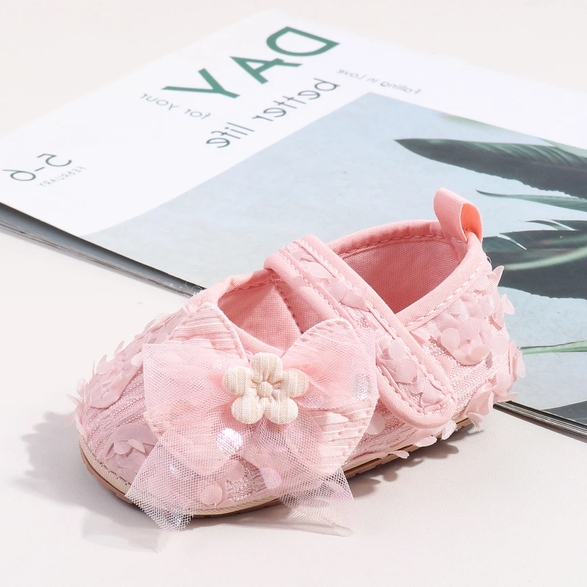 ربيع جديد تصميم الوليد طفلة جميلة زهرة الجنية الأميرة عادية مكافحة زلق الأولى المشي حذاء طفل صغير