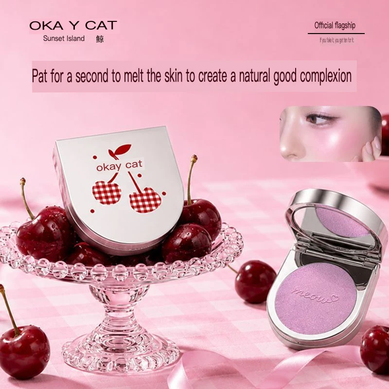 Okaycat Sunset Island Whale Blush Palette Highlighter, Contouring And Shading, Skin-Melting, Long-Lasting Satin Finish, Watery