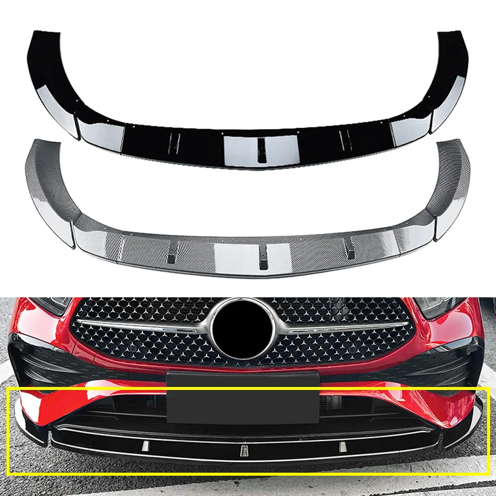 3Pcs Car Front Bumper Spoiler Splitters Lip For Mercedes Benz A-Class W177 CLA Class C118 X118 2023+