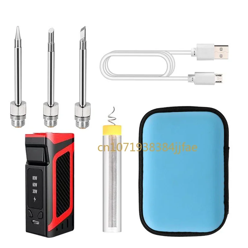 High-power 30-80W Battery-powered Soldering Iron USB Charging Soldering Iron 510 Port Portable Wireless Charging Soldering Iron