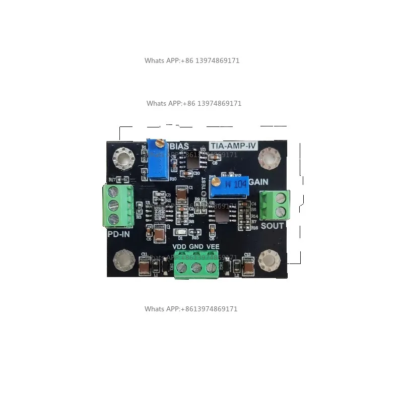 IV Conversion Amplifier Module Transresistive Operational Amplifier PMT with Bias Regulation 5MHz Bandwidth
