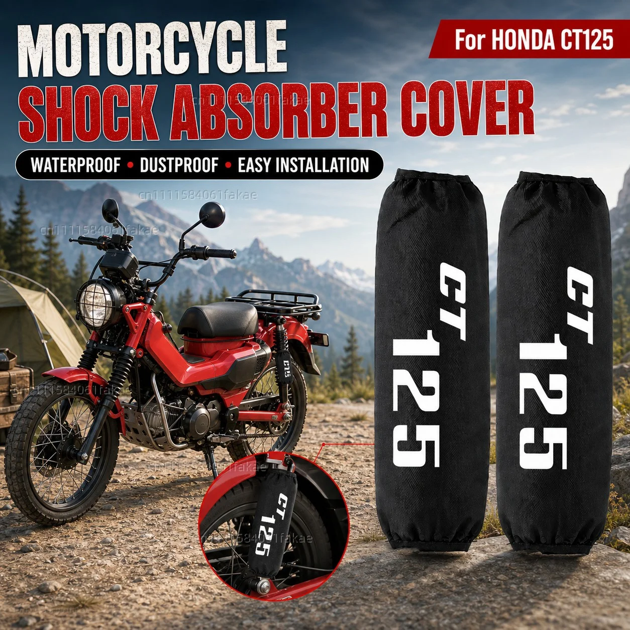 

For HONDA CT125 CT 125 2020 2021 Universal Motorcycle Rear Shock Absorber Protector Cover 270mm 350mm Suspension Protection