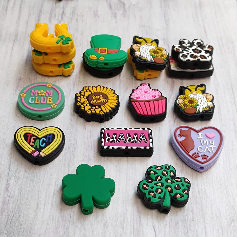 500pc Silicone Beads Food Grade Silicone Mini Cartoon Focal Bead DIY Nipple Chain Jewelry Accessories Wholesale Silicone Beads