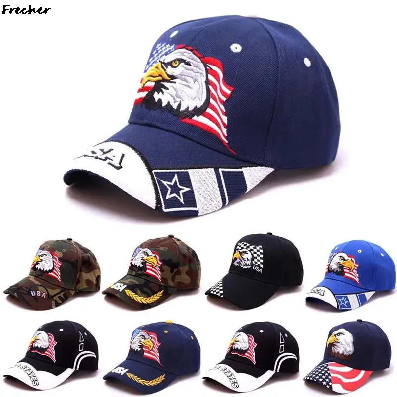 Bawełniana czapka z daszkiem typu Eagle czapki z daszkiem z USA Unisex amerykańska czapka z daszkiem do koszykówki piłka nożna Casual Gorras