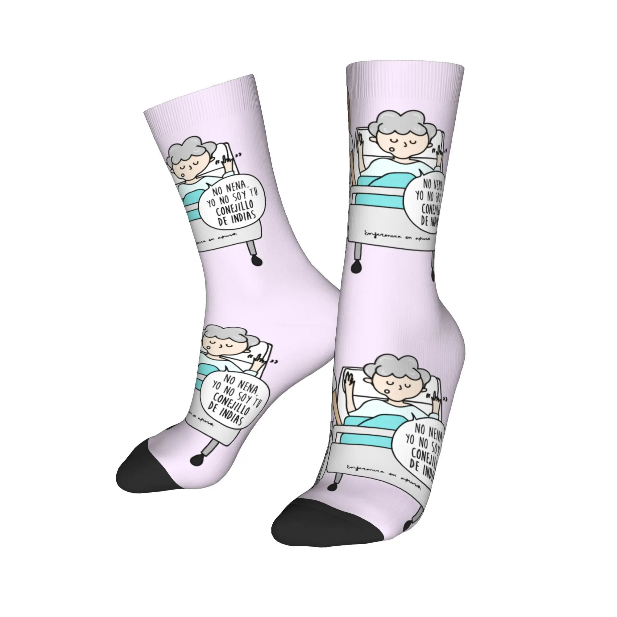 

Cool Enfermera En Apuros Doctor Nurse Soccer Socks Medical Medicine Health Polyester Long Socks for Unisex Non-slip
