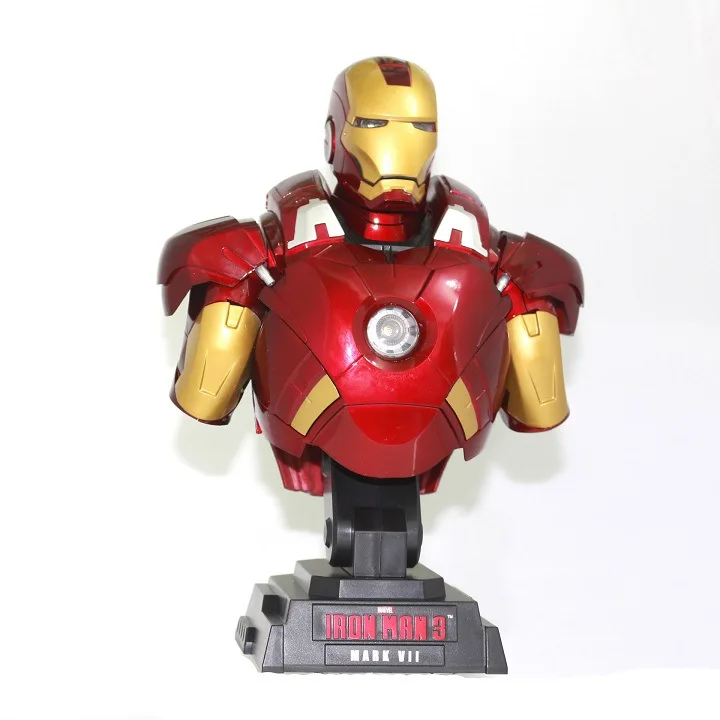 Os Vingadores Homem De Ferro Modelo, MK7 42 43, Bbust, Pode Iluminar, Figuras Estáticas, Personalidade Criativa, Enfeites Cool, Presentes De Férias