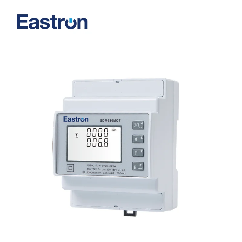 SDM630MCT ETL non-MID 1/5A CT connected Mutli Function Four Module Three Phase Digital Din Rail Power Meter, RS485 port Modbus R