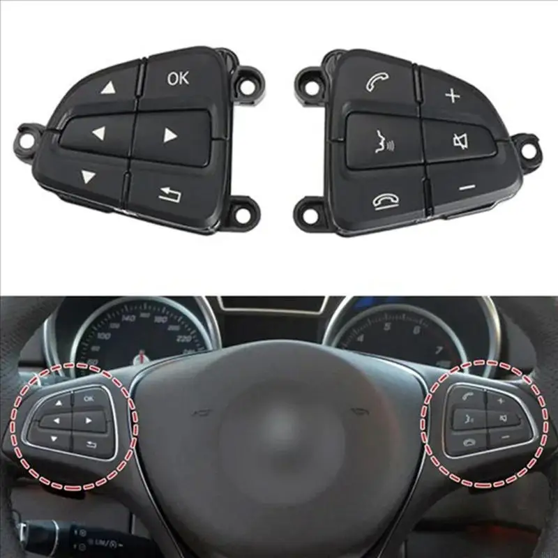

Pack of 2 Responsive Steering Wheel Buttons For W176 W246 W463 C117 X218 C218 X156 C292 Fast Command Execution in Highway Travel