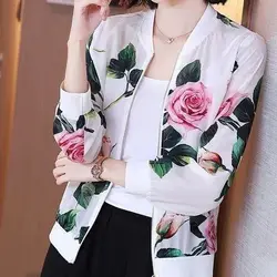 Chiffon Sunscreen Summer New Short Coat for Lady Baseball Women Clothing Thin Sun-protective Clothing Women Short Jackets A141