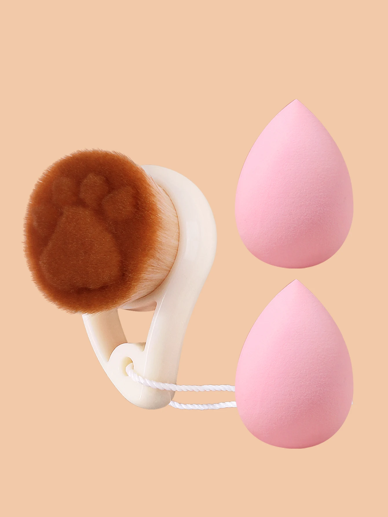3Pcs Facial Cleansing Tool Set Soft Manual Face Washing Brush Cosmetic Puff Skin Care Exfoliating Face Cleaning Beauty Tools