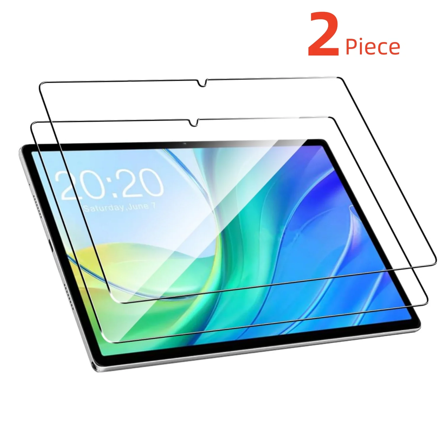 2 Pack Glass Films for Teclast M50Plus M50HD M50 Pro Mini Tempered Glass Screen Protector 9H Hardness HD Clear Scratch Resistant