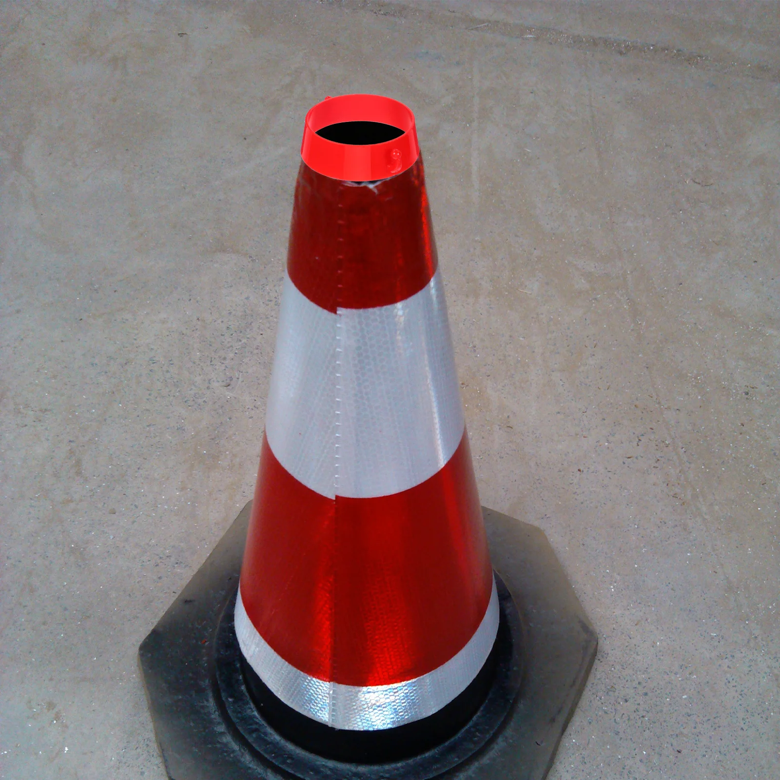 Catena da costruzione per parcheggio con collare per barriera stradale in plastica con connettore a cono stradale da 10 pezzi