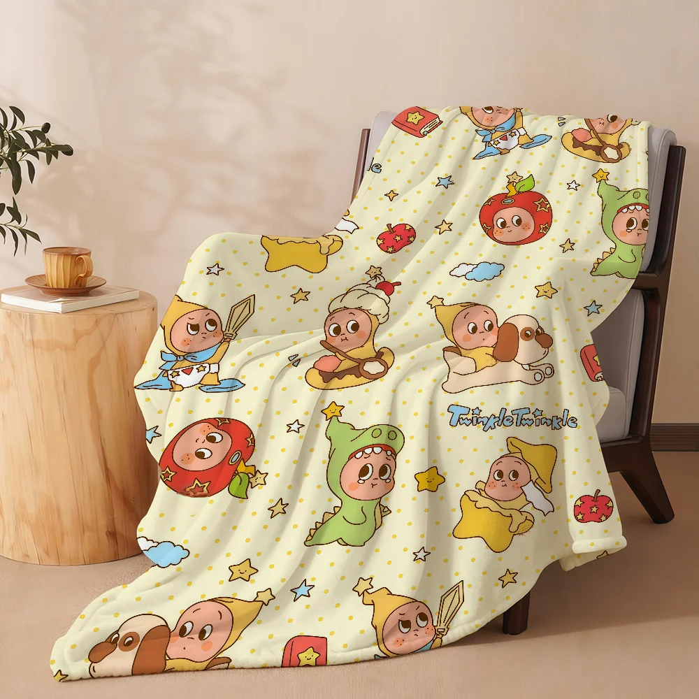 Cartoon Cute Blanket Soft Warm And Thick Perfect For Bedroom Living Room Bed Sofa Camping Picnic Office Gift T-Twinkle