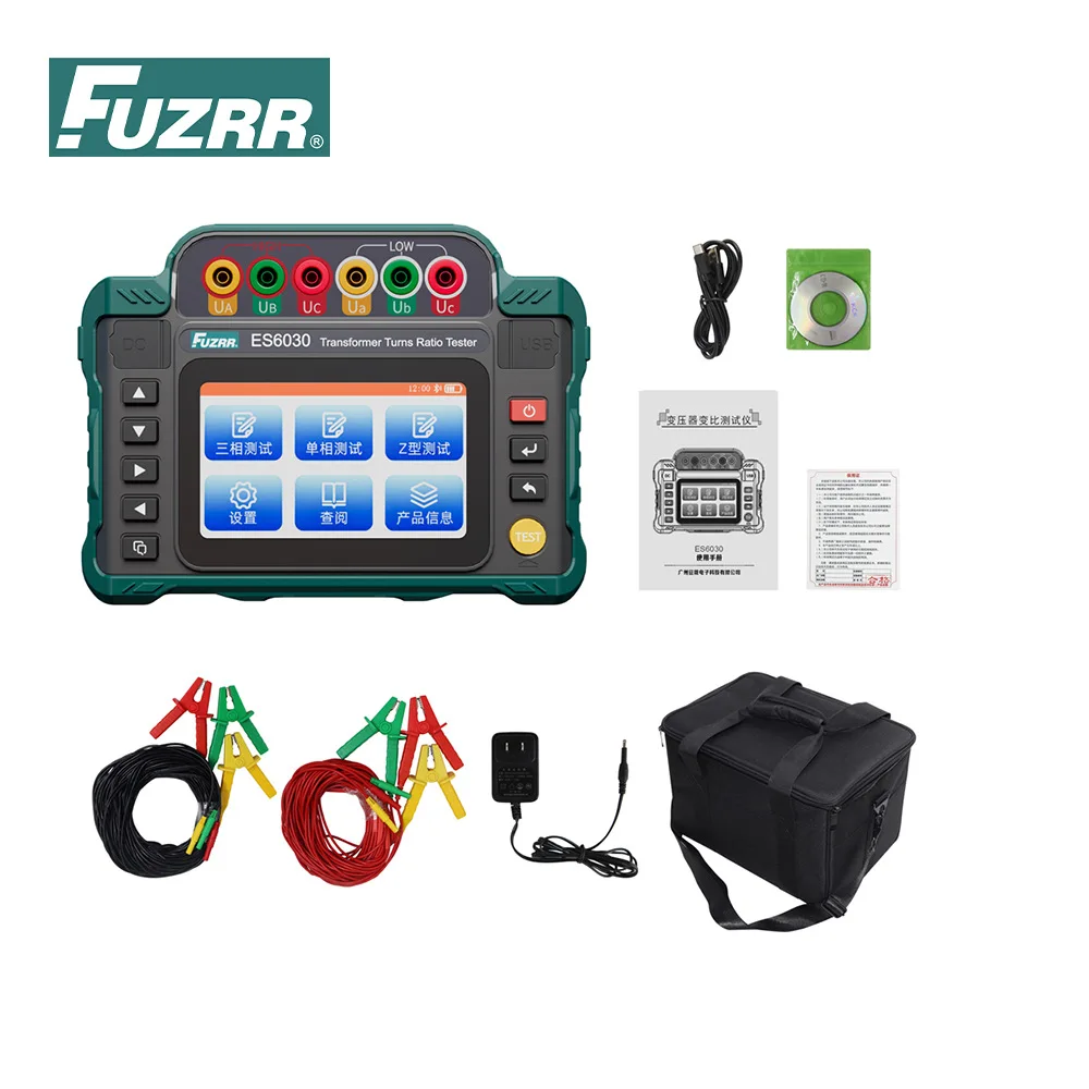 ES6030 Intelligent Transformer Turns Ratio Tester TTR Meter Winding Ratio Measurement Analysis Tool for Electrical Engineering