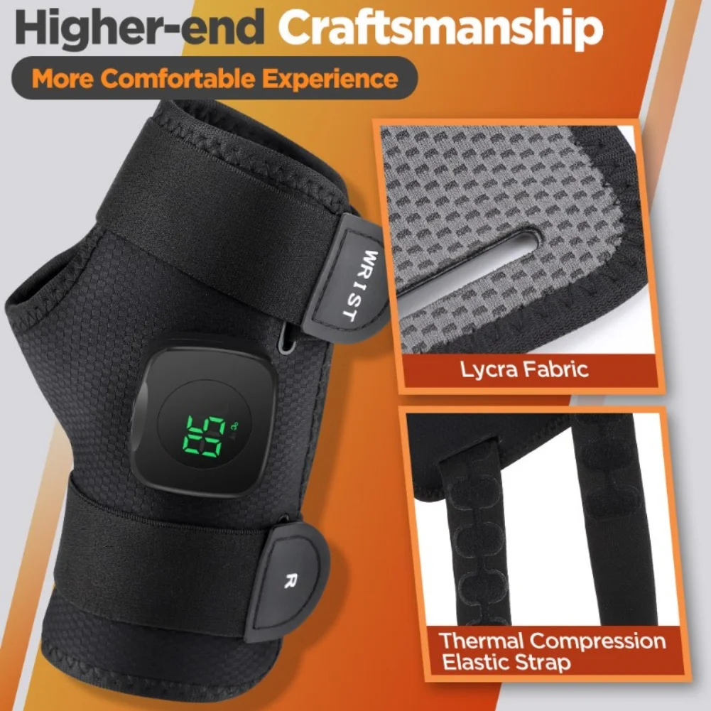 

Аккумулятор 1200 мАч, беспроводная грелка для запястья, три уровня нагрева, магнитный контроллер, двойной режим питания для удобной поддержки