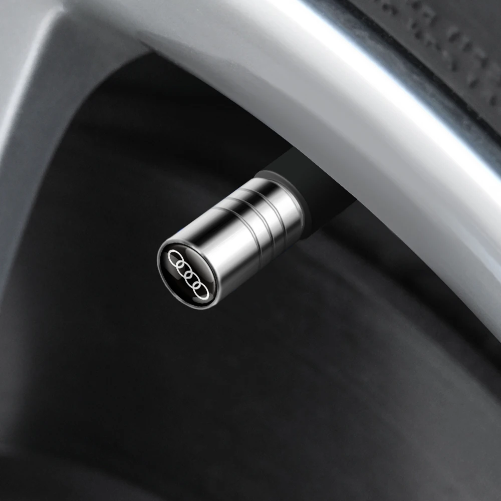 4 Stück Auto-Radventilkappen Reifenventilabdeckungen zum Einschrauben Zubehör für Audi Sline A6 Q7 A7 S3 A8 A3 RS A1 A5 A4 Quattro Q5 Q3 TT – Detail 4