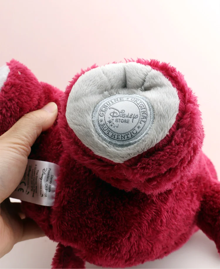 Kawaii Erdbeer-Lotso-Bär Flauschiges Spielzeug aus Toy Story 3, Cartoon-Stofftier, Niedliche Puppe, Anime-Figur, Weihnachts- und Geburtstagsgeschenk für Kinder und Mädchen, Neu – Detail 7