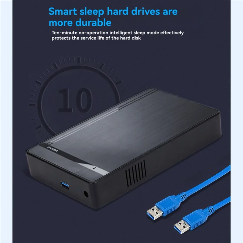 

Qy-3.5Inch HDD Enclosure 3.5Inch SATA External HDD Enclosure For 2.5" 3.5" SSD Disk EU PLUG