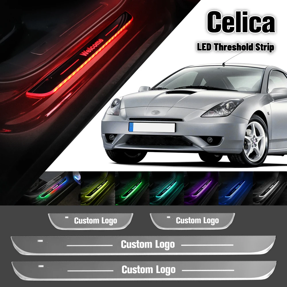 For Toyota Celica T230 1999-2006 Car Door Sill Light Customized Logo LED 2003 2004 2005 Welcome Threshold Pedal Lamp Accessories