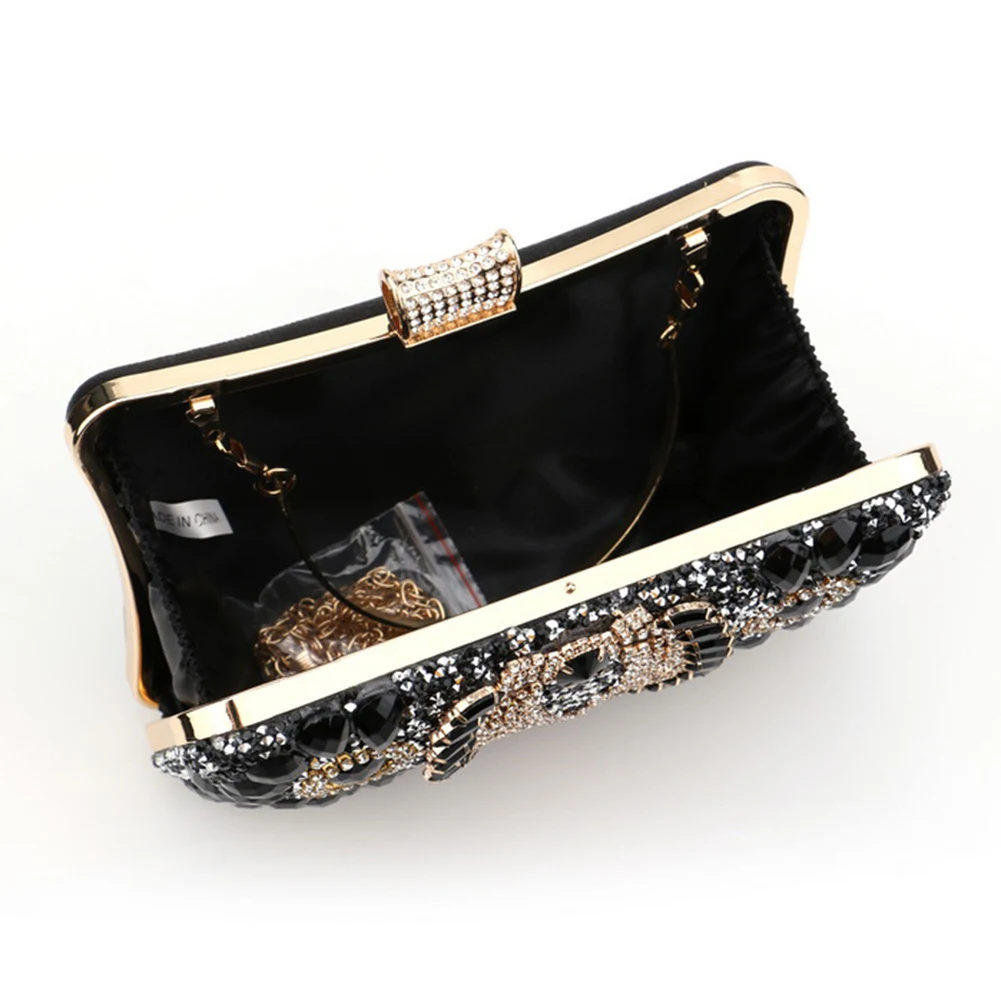 Green Tassel Women\'s Evening Bags Luxury Diamonds Small Clutch Bag 2023 New Rhinestones Wedding Dinner Bag Vintage Chain Satchel