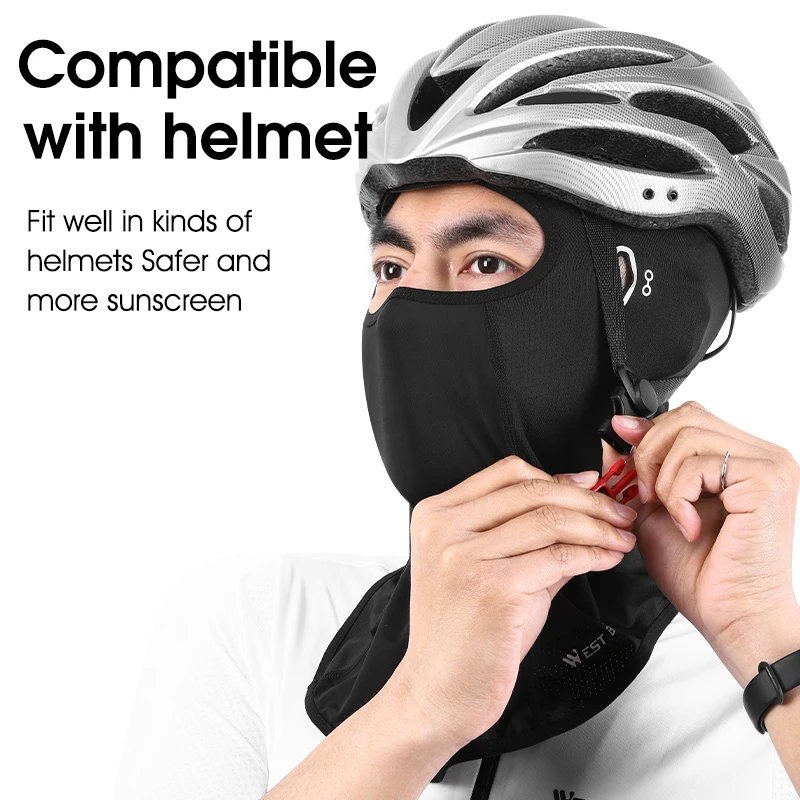 WEST BIKING Summer Outdoor Cycling Cap UV Protection Hat Men Bicycle Motorcycle Balaclava Running Hiking Cooling Sport Gear