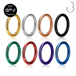 G23 Titanium Vacuum Plating Multiple Colors Nose Septum Ring Perforated Jewelry Nose Ring Punk Men's and Women's Earrings