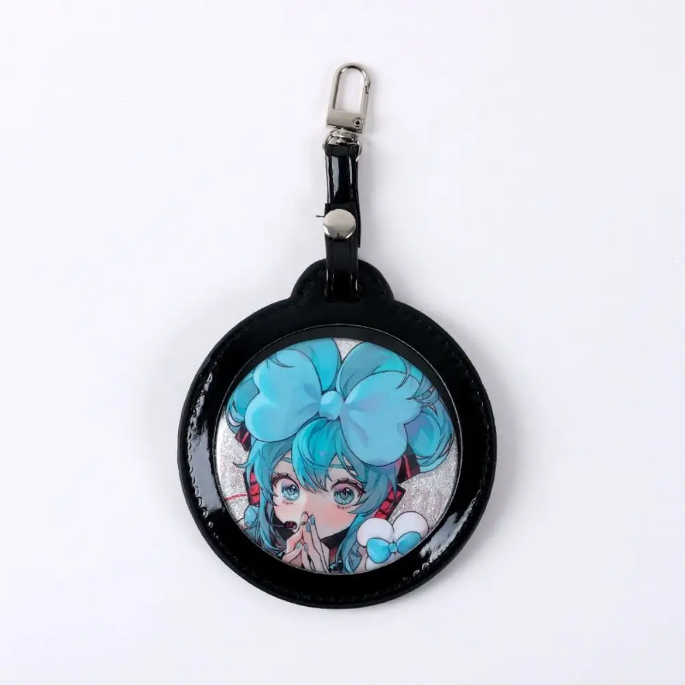 Badge Display Badge Storage Bag Idol Merchandise Storage Solid Color Transparent Round Bag Korean Style PU Single Badge Itabag