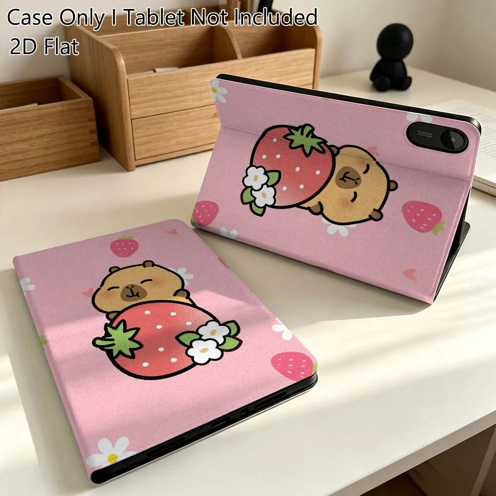 Funda para Tablet Plegable con Diseño de Capibara de Dibujos Animados para Xiaomi Mi Pad Mini 4 5 6 7 SE Pro Plus Redmi Pad 2 SE 2025 8.8 11, Regalo