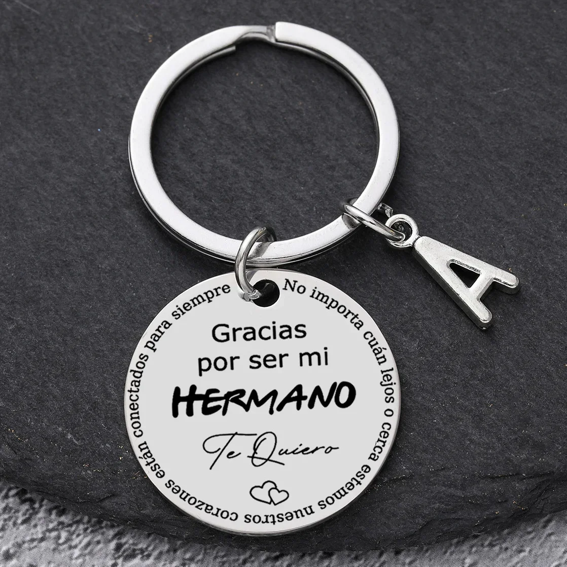 1PC Bother Gifts From Sister - Christmas Gift for Brother - To My Brother Birthday Keychain Hermano Hermana