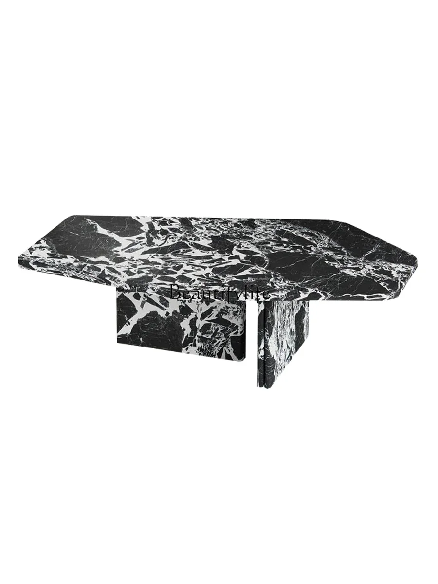 

FG11Light Luxury Modern Natural Marble Coffee Table Living Room Shaped Coffee Table