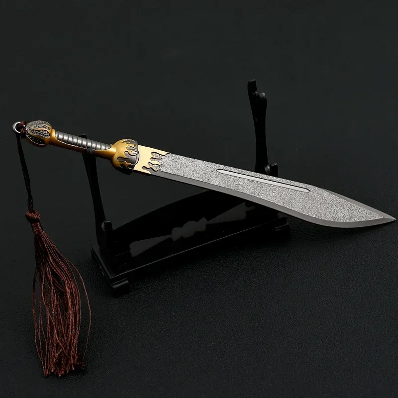 20cm Water Margin Film Peripherals Figure Model All Metal Knife Toy Sword Medieval Weapon Handicraft Zinc Alloy Ornament Collect