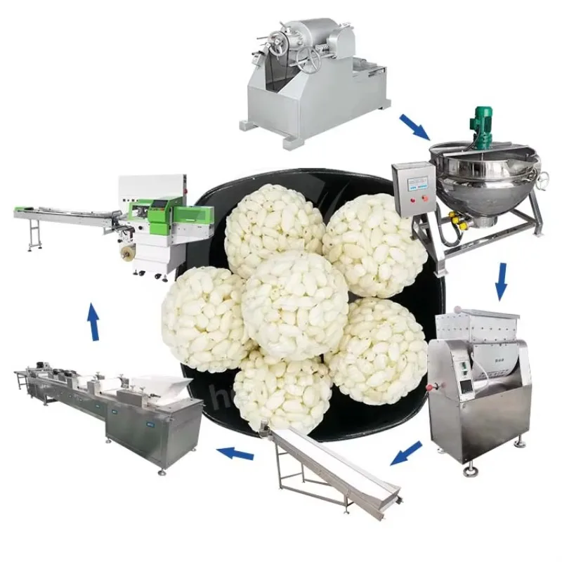 Puffed Rice Cake Granola Cereal Bar Make Machine Professional Mini Protein Bar Cutter Machine