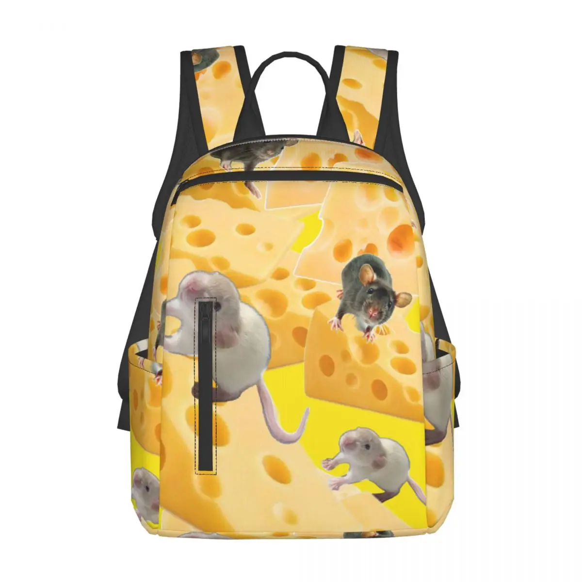 

Rats Mouse Animal Cheese Backpack Daypack Boys Girls BookBag School Bag Shoulder Bags for Men Women