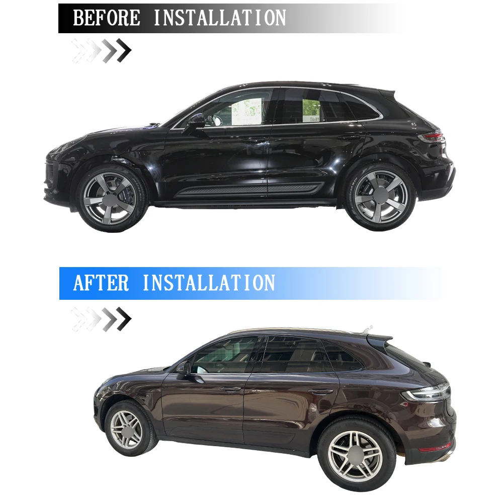 Glossy Black Chrome Delete Sticker For Porsche Macan 2014-2020 Car Window Exterior Trimy
