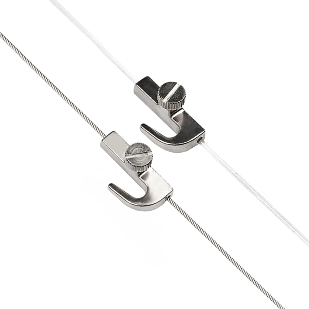 Adjustable Hooks Steel Wire Rope Nylon Rope Hooks Ceiling Decorative Light Hooks Hardware Accessories Gallery Art Painting Hook