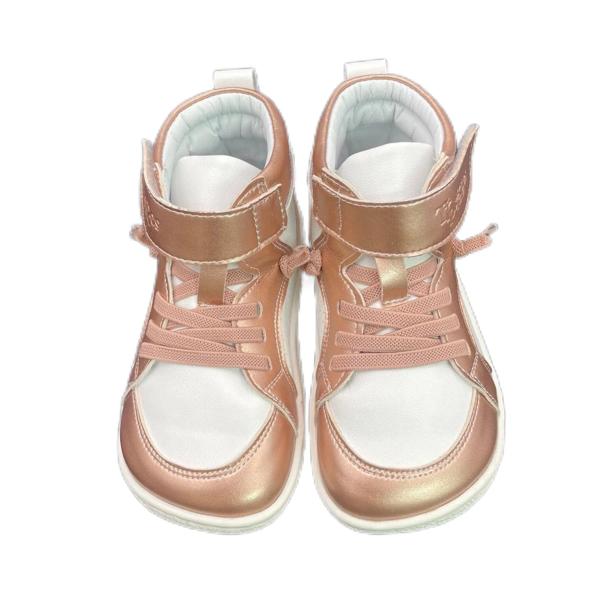 Tipsietoes Autumn Spring Genuine Leather Boots for Girls Boys Kids Barefoot Sneaker Leather Linning Light Weight Elastic Strape
