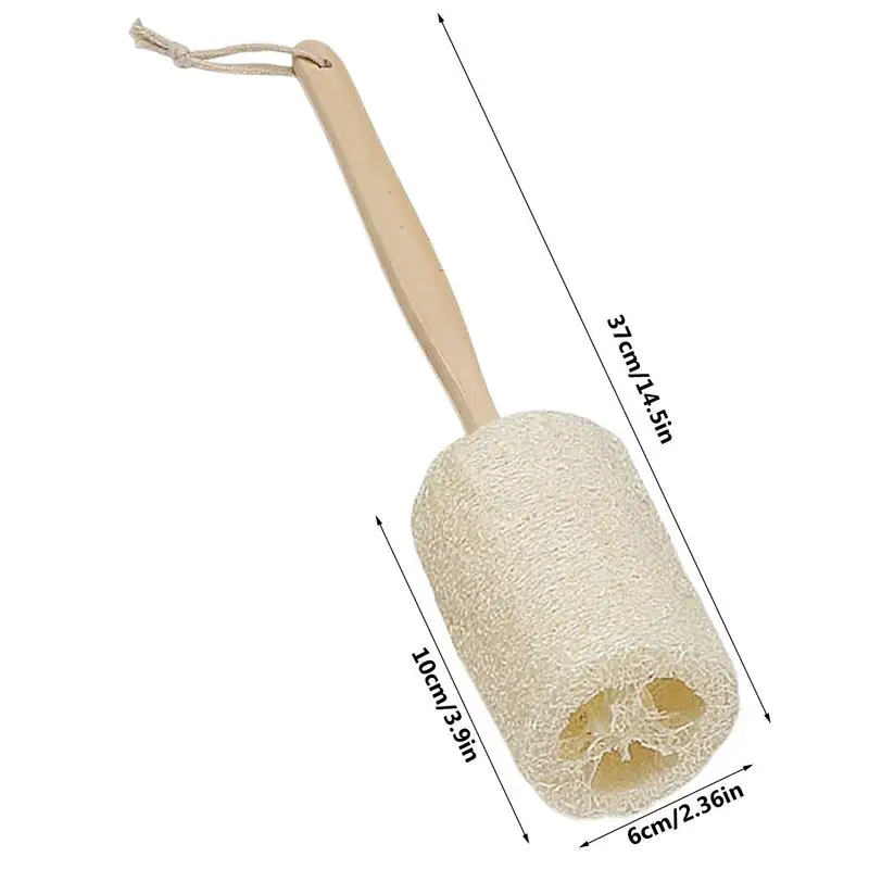 Esponja Natural Loofah com Longo Cabo De Madeira Para Homens E Mulheres, Purificador De Chuveiro, Escova, Esfoliante, Adultos