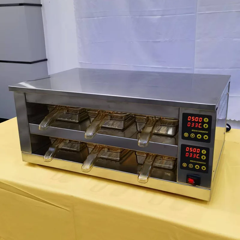 خزانة عرض تسخين تجارية من الفولاذ المقاوم للصدأ لمعدات عزل كامبرو لبرجر اللحوم