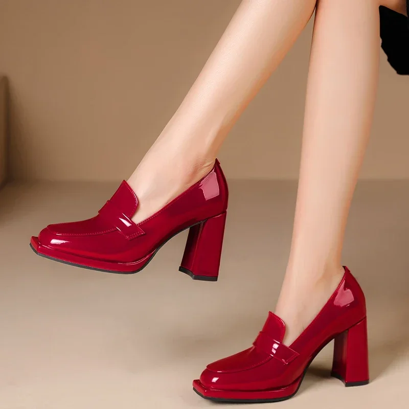 Women Heels Pointed Toe Heel Elegant Woman Shoes Dress Women\'s Block Heel Shoes Casual Chunky Heel Ladies Mules Platform Heels