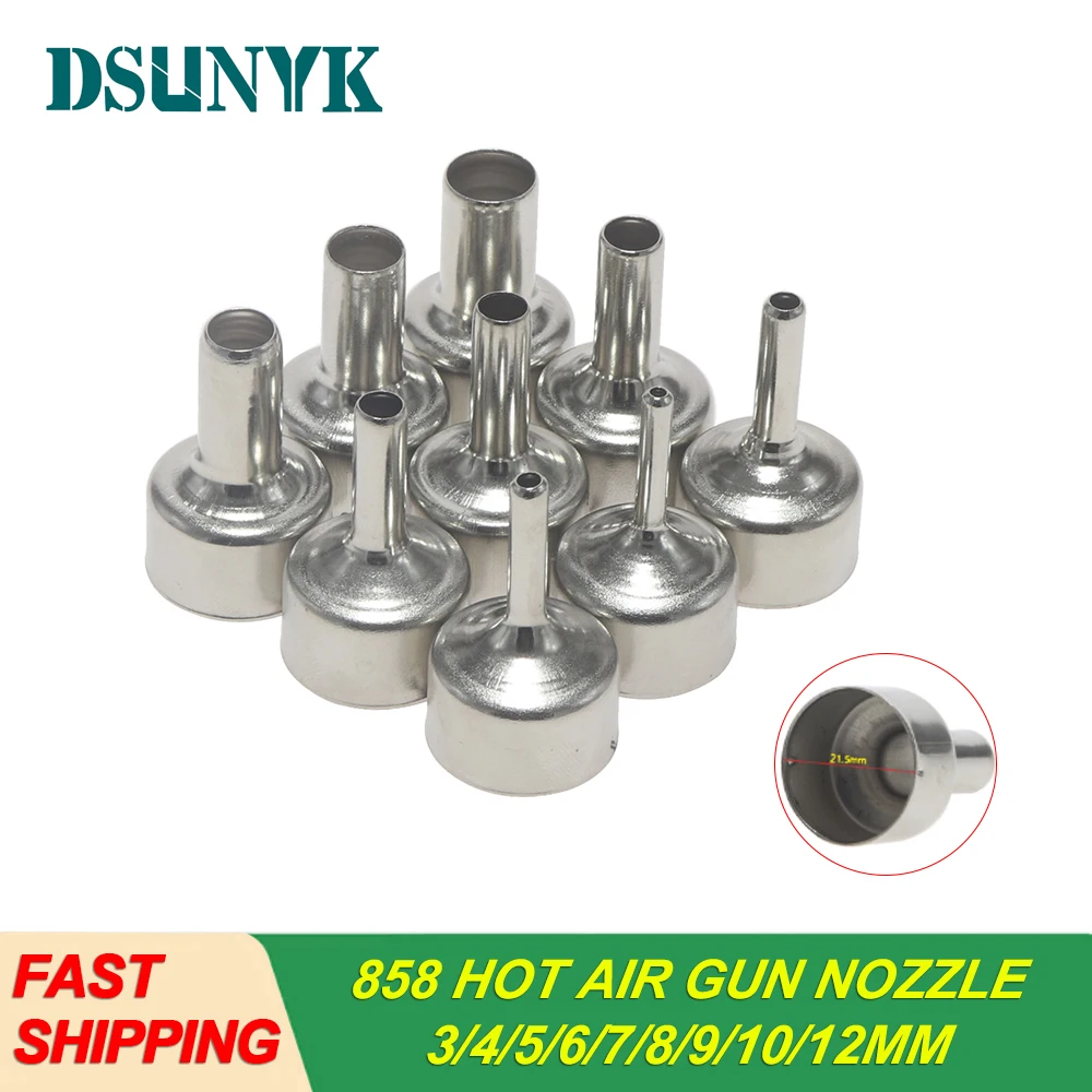 

858 Welding Nozzle for Hot Air -Tool Different Sizes Nozzles for 8858 8898 858D 8586 Universal Welding Nozzles