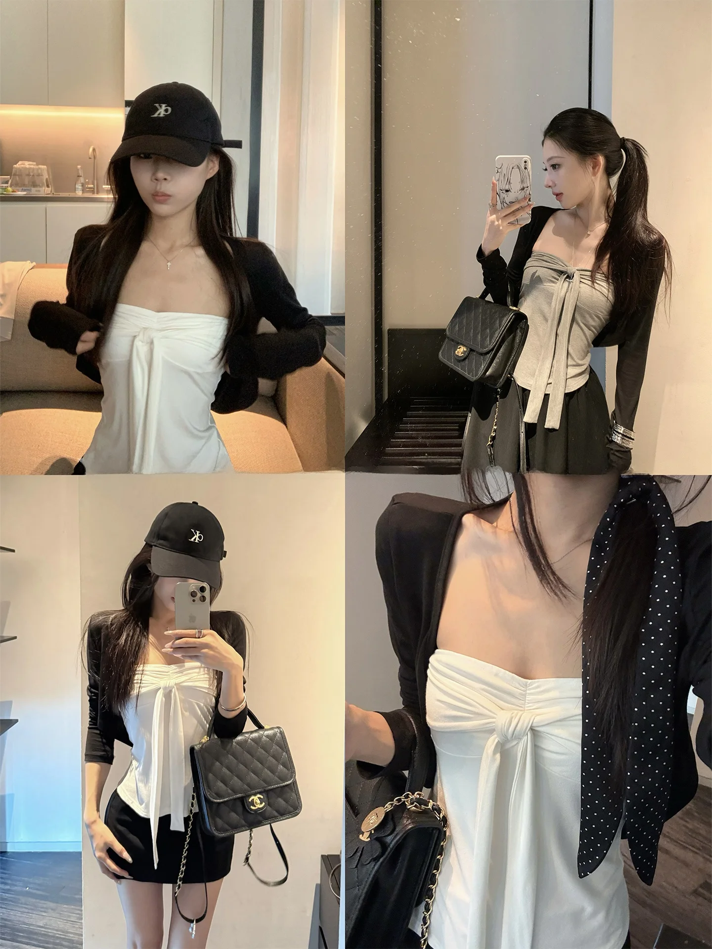 

YOLO SHOP Black Lyocell Cool Sensation Long Sleeve Knitted Open Cardigan Women Summer Sun Protection Outerwear Belted Style